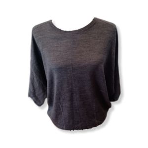 Relativity Women's Plus Heather grey wool blend sweater
